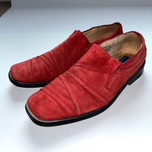 Giorgio Brutini‎ Suede Rustic Red Leather Dress 
Loafers Shoes sz 8.5